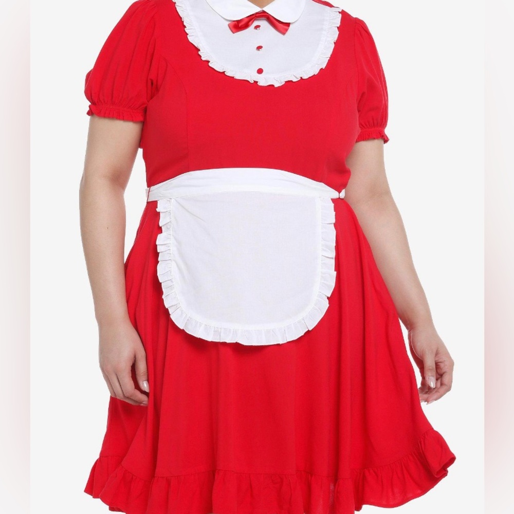 Hot Topic NWT Sweet Society Red Apron Halloween costume size5x